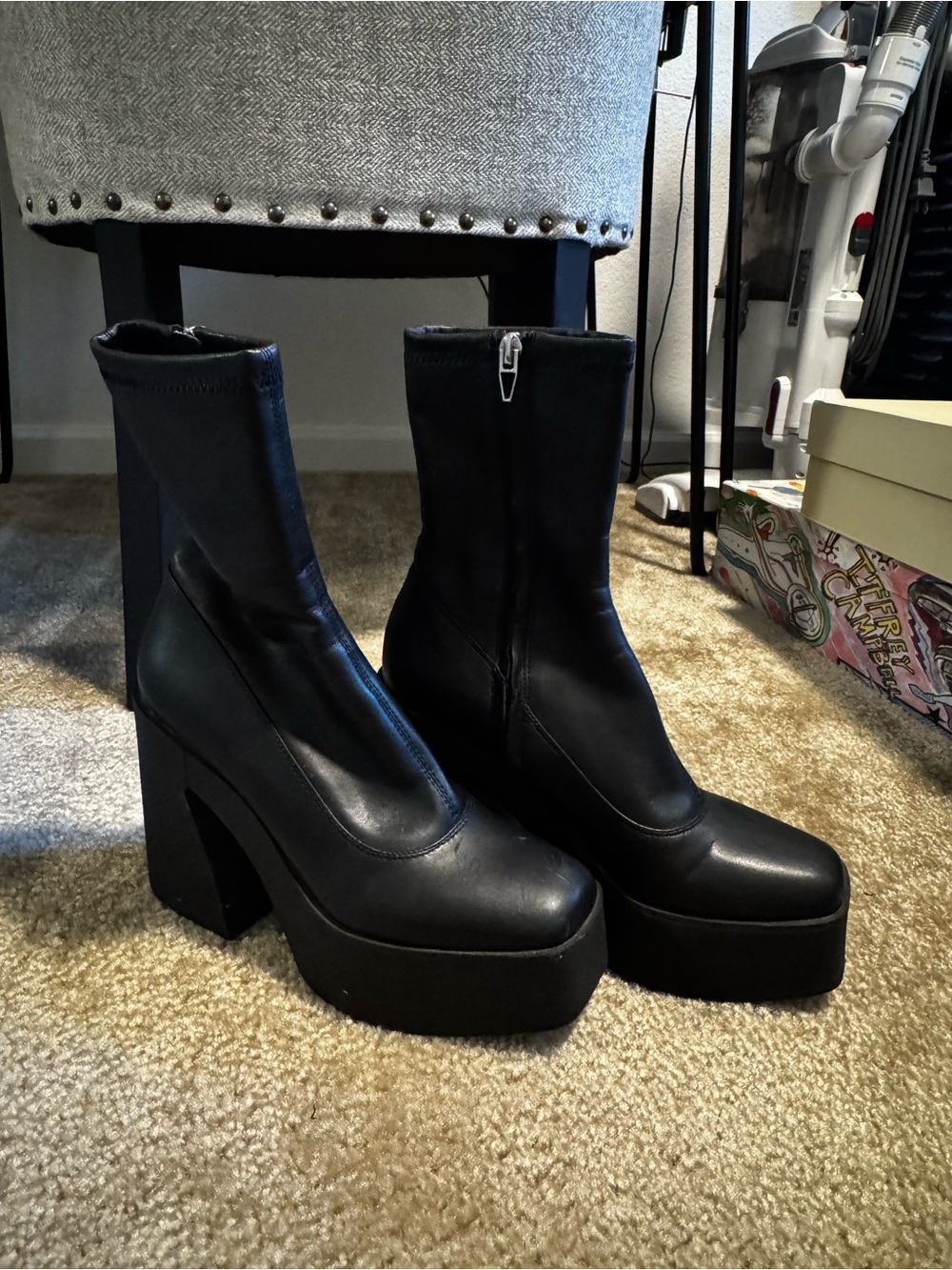 Open Edit Jasper Platform Bootie - Black